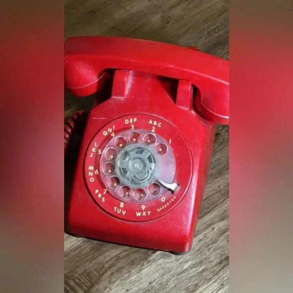 OLD Stromberg Carlson Classic Red Vintage Fashioned Desk Rotary Telephone Phone - Picture 3 of 14